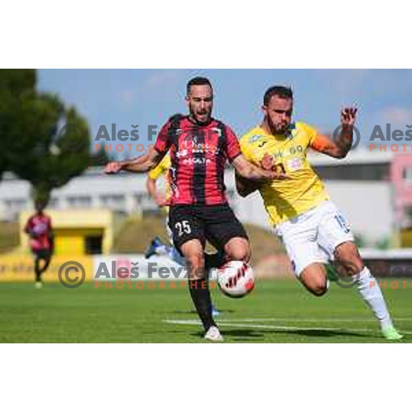 In action during Prva Liga Telemach football match between Bravo and Tabor CB 24 Sezana in Ljubljana, Slovenia on September 12, 2021