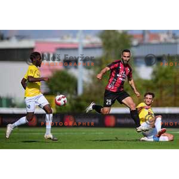 In action during Prva Liga Telemach football match between Bravo and Tabor CB 24 Sezana in Ljubljana, Slovenia on September 12, 2021