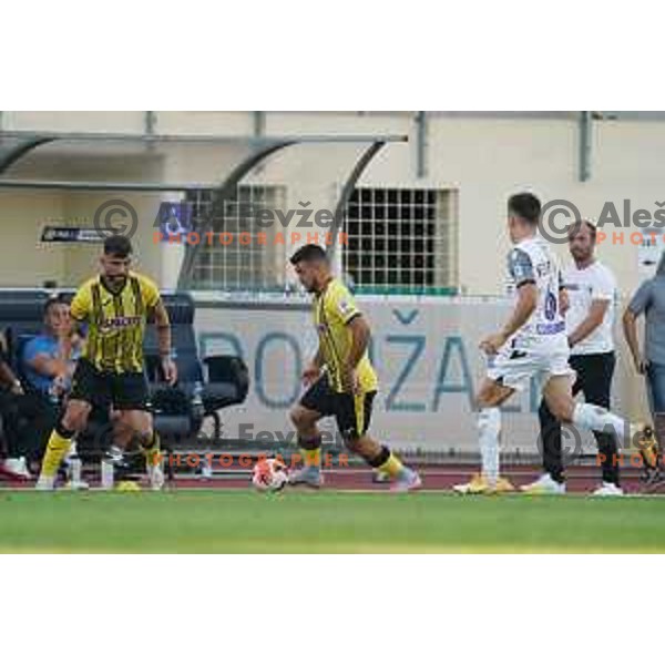 In action during Prva Liga Telemach football match between Kalcer Radomlje and Koper in Domzale, Slovenia on September 12, 2021
