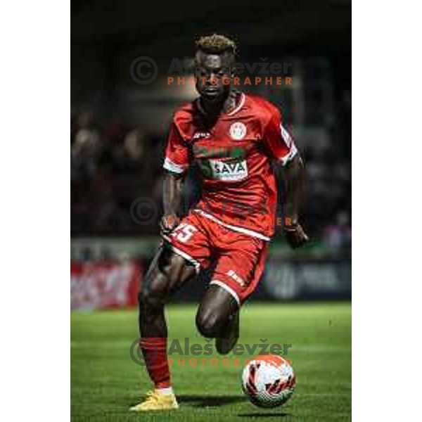 Chinwendu Johan Nkama in action during Prva liga Telemach football match between Aluminij and Maribor in Sportni park Aluminij, Kidricevo, Slovenia on September 12, 2021