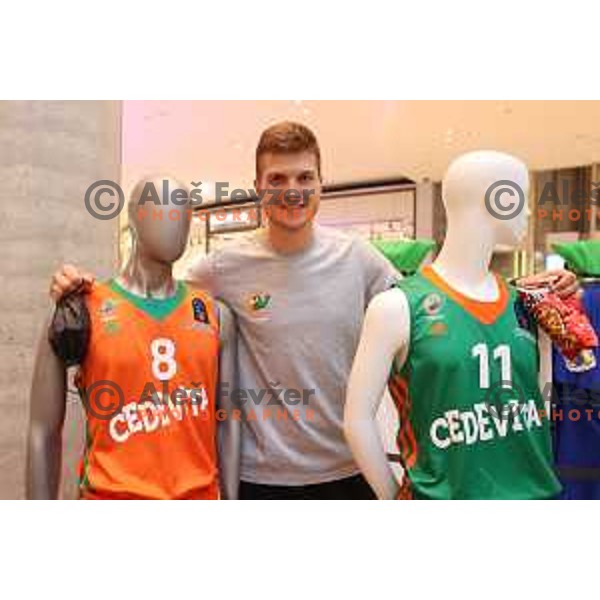 Edo Muric of Cedevita Olimpija during press conference before start of the season 2021-2022 in Aleja Sky, Ljubljana, Slovenia on September 14, 2021
