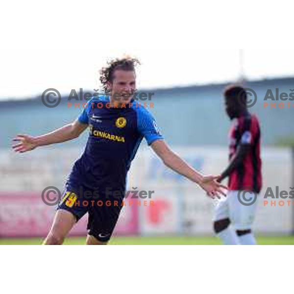 Tjas Begic in action during Slovenian Cup football match between Tabor CB 24 Sezana and Celje in Sezana, Slovenia on September 15, 2021 