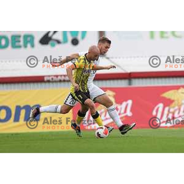 Oliver Kregar in action during Slovenian Cup football match between Kalcer Radomlje and Krka in Domzale, Slovenia on September 15, 2021