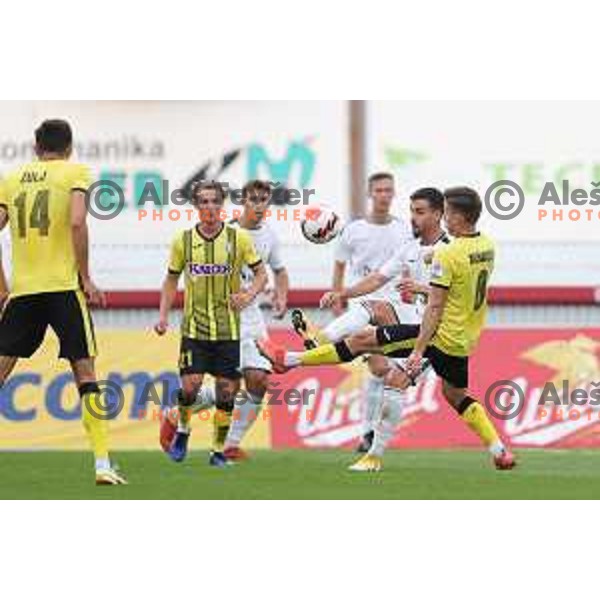 In action during Slovenian Cup football match between Kalcer Radomlje and Krka in Domzale, Slovenia on September 15, 2021