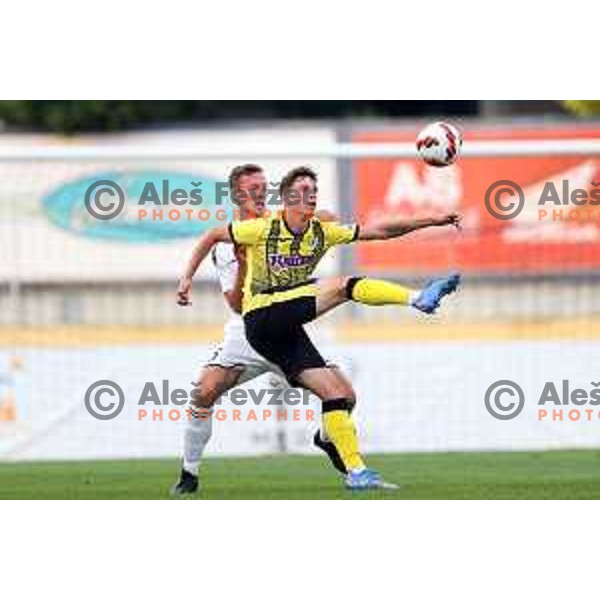 In action during Slovenian Cup football match between Kalcer Radomlje and Krka in Domzale, Slovenia on September 15, 2021