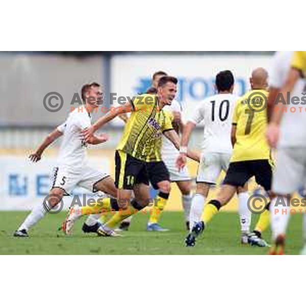 In action during Slovenian Cup football match between Kalcer Radomlje and Krka in Domzale, Slovenia on September 15, 2021