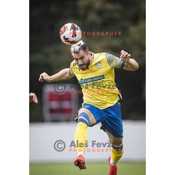 Maks Barisic in action during Slovenian Cup 2021/22 football match between Aluminij and Koper in Kidricevo, Slovenia on September 16, 2021