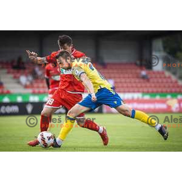 Stjepan Ostrek in action during Slovenian Cup 2021/22 football match between Aluminij and Koper in Kidricevo, Slovenia on September 16, 2021