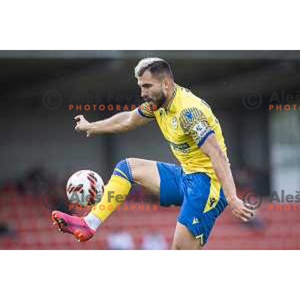 Maks Barisic in action during Slovenian Cup 2021/22 football match between Aluminij and Koper in Kidricevo, Slovenia on September 16, 2021
