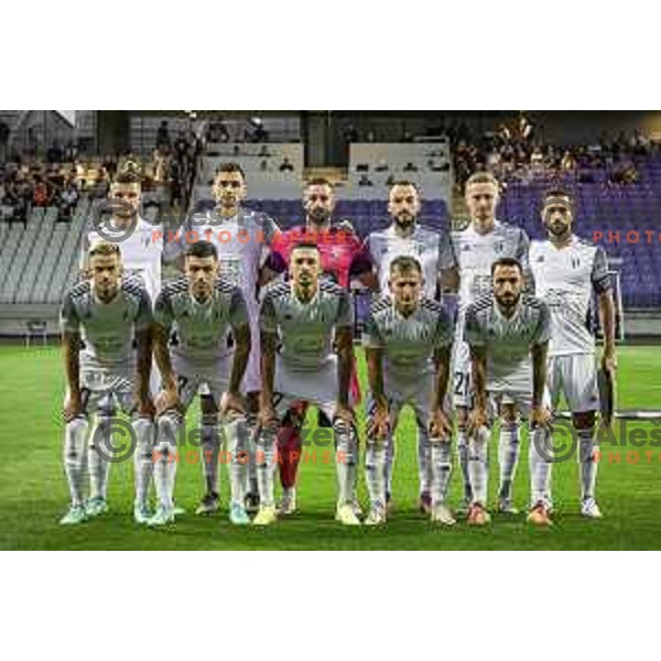 Mura starting eleven prior to UEFA Europa Conference League football match between Mura and Vitesse in Ljudski vrt, Maribor, Slovenia on September 16, 2021