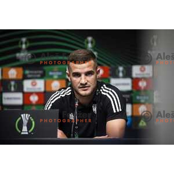 Ziga Skoflek at the press conference after UEFA Europa Conference League football match between Mura and Vitesse in Ljudski vrt, Maribor, Slovenia on September 16, 2021