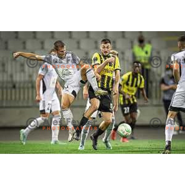 Klemen Sturm in action during UEFA Europa Conference League football match between Mura and Vitesse in Ljudski vrt, Maribor, Slovenia on September 16, 2021
