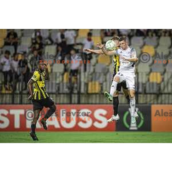 Mihael Klepac in action during UEFA Europa Conference League football match between Mura and Vitesse in Ljudski vrt, Maribor, Slovenia on September 16, 2021