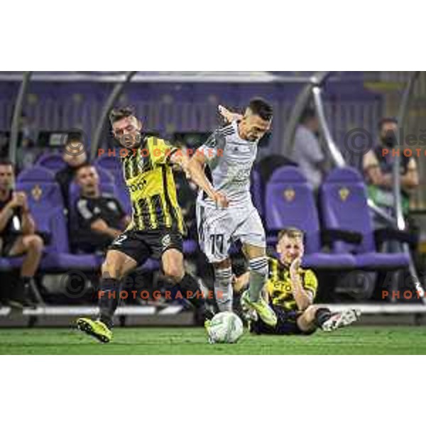 Stanisa Mandic in action during UEFA Europa Conference League football match between Mura and Vitesse in Ljudski vrt, Maribor, Slovenia on September 16, 2021