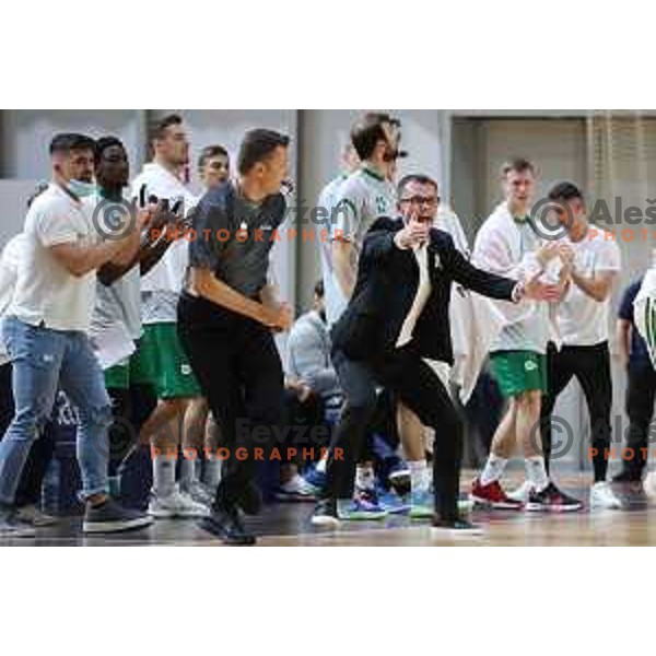 Dalibor Damjanovic, head coach of Krka during Slovenian SuperCup basketball match between Cedevita Olimpija and Krka in Tivoli Hall, Ljubljana, Slovenia on September 17, 2021