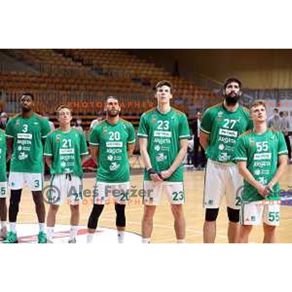 In action during Slovenian SuperCup basketball match between Cedevita Olimpija and Krka in Tivoli Hall, Ljubljana, Slovenia on September 17, 2021
