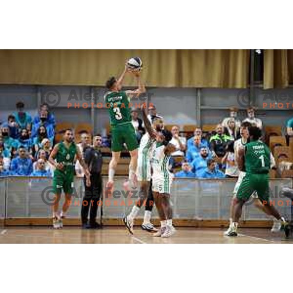 In action during Slovenian SuperCup basketball match between Cedevita Olimpija and Krka in Tivoli Hall, Ljubljana, Slovenia on September 17, 2021