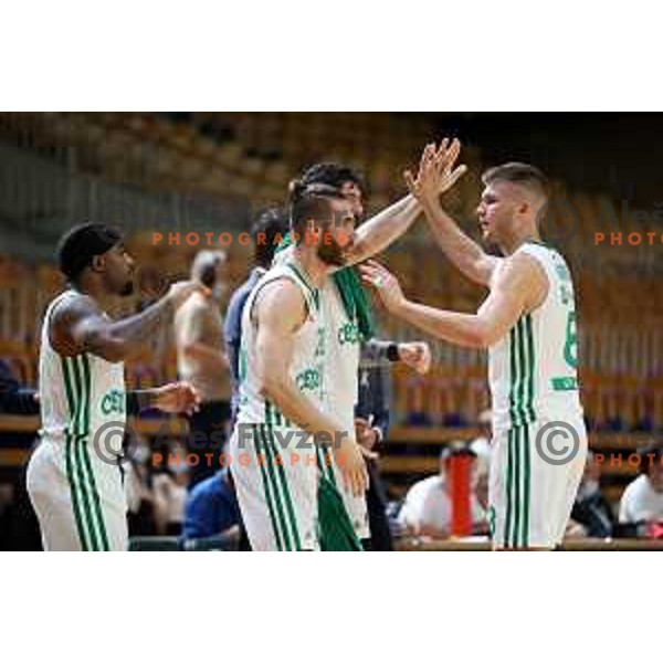 Alen Hodzic in action during Slovenian SuperCup basketball match between Cedevita Olimpija and Krka in Tivoli Hall, Ljubljana, Slovenia on September 17, 2021