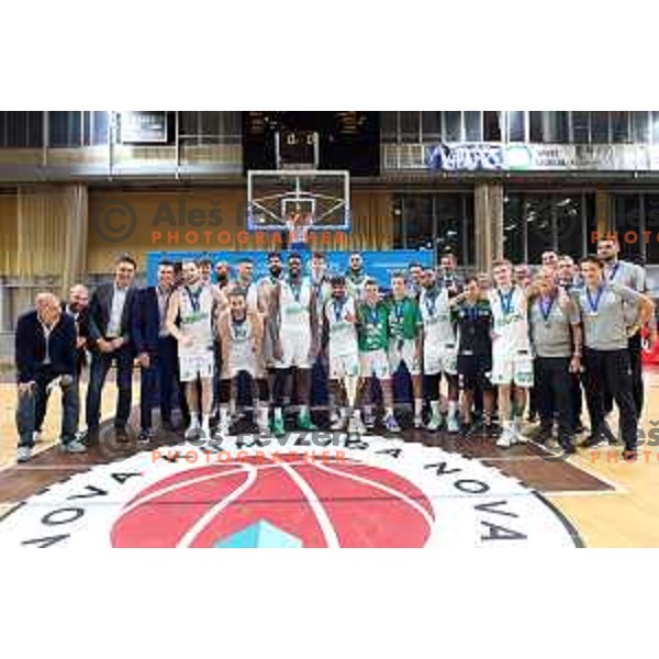 In action during Slovenian SuperCup basketball match between Cedevita Olimpija and Krka in Tivoli Hall, Ljubljana, Slovenia on September 17, 2021