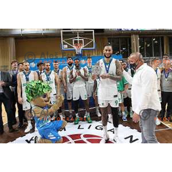 In action during Slovenian SuperCup basketball match between Cedevita Olimpija and Krka in Tivoli Hall, Ljubljana, Slovenia on September 17, 2021