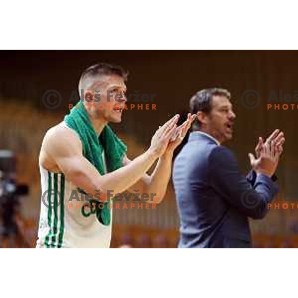In action during Slovenian SuperCup basketball match between Cedevita Olimpija and Krka in Tivoli Hall, Ljubljana, Slovenia on September 17, 2021