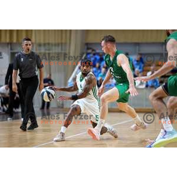 In action during Slovenian SuperCup basketball match between Cedevita Olimpija and Krka in Tivoli Hall, Ljubljana, Slovenia on September 17, 2021
