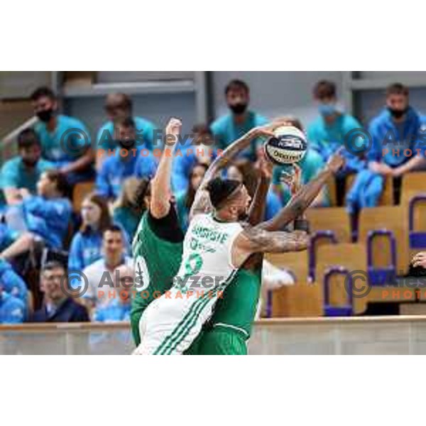 In action during Slovenian SuperCup basketball match between Cedevita Olimpija and Krka in Tivoli Hall, Ljubljana, Slovenia on September 17, 2021