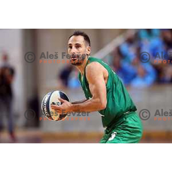 Rok Stipcevic in action during Slovenian SuperCup basketball match between Cedevita Olimpija and Krka in Tivoli Hall, Ljubljana, Slovenia on September 17, 2021