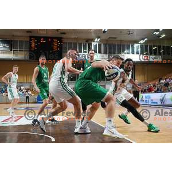 in action during Slovenian SuperCup basketball match between Cedevita Olimpija and Krka in Tivoli Hall, Ljubljana, Slovenia on September 17, 2021