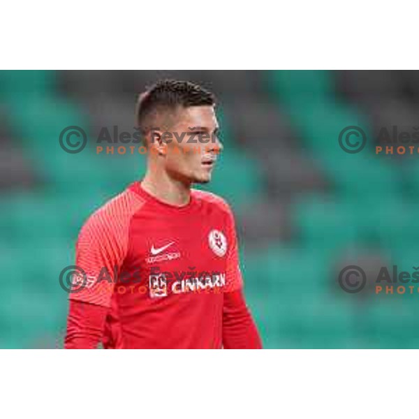 In action during Prva Liga Telemach football match between Olimpija and Celje in Ljubljana, Slovenia on September 18, 2021