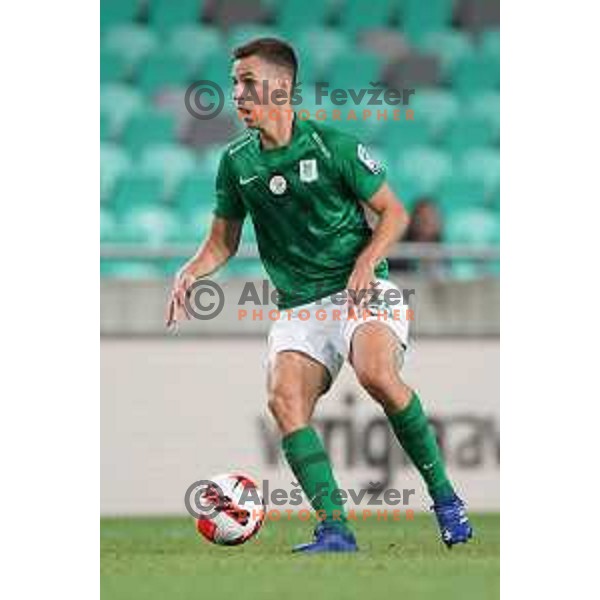Nik Kapun in action during Prva Liga Telemach football match between Olimpija and Celje in Ljubljana, Slovenia on September 18, 2021