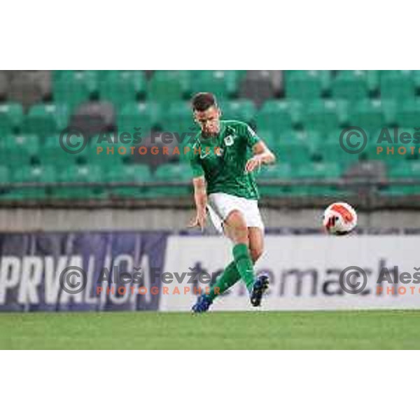 Nik Kapun in action during Prva Liga Telemach football match between Olimpija and Celje in Ljubljana, Slovenia on September 18, 2021