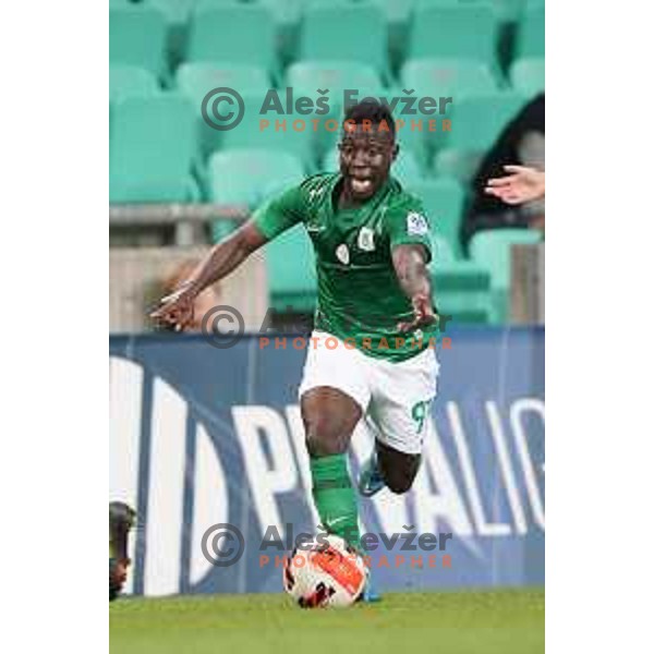 Aldair Djalo in action during Prva Liga Telemach football match between Olimpija and Celje in Ljubljana, Slovenia on September 18, 202