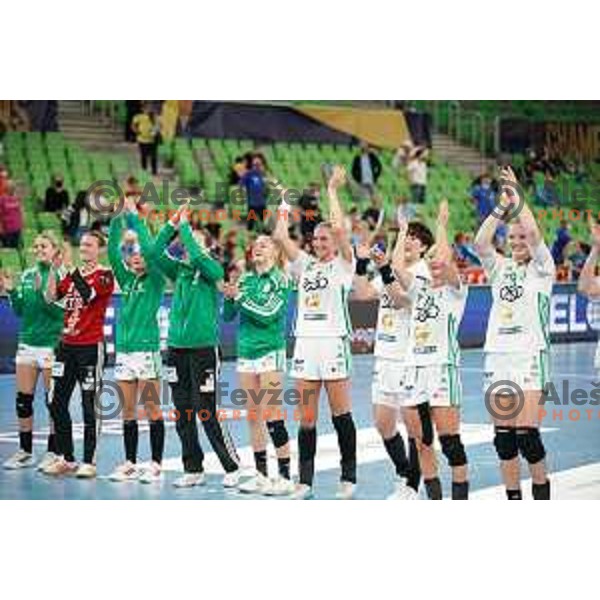 during EHF Champions League Women 2021-2022 handball match between Krim Mercator (SLO) and Gyori Audi ETO kC (HUN) in Ljubljana, Slovenia on September 18, 2021
