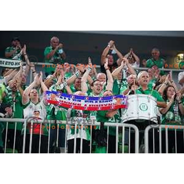 during EHF Champions League Women 2021-2022 handball match between Krim Mercator (SLO) and Gyori Audi ETO kC (HUN) in Ljubljana, Slovenia on September 18, 2021