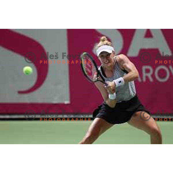 Alison Riske (USA) in action during the Final of WTA Slovenian Open in Portoroz, Slovenia on September 19, 2021