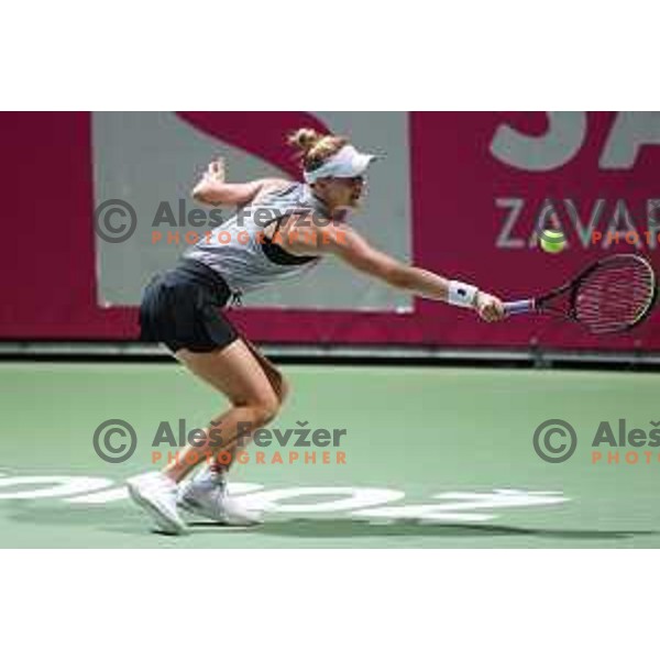 Alison Riske (USA) in action during the Final of WTA Slovenian Open in Portoroz, Slovenia on September 19, 2021