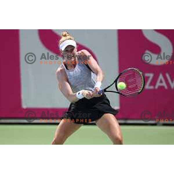 Alison Riske (USA) in action during the Final of WTA Slovenian Open in Portoroz, Slovenia on September 19, 2021