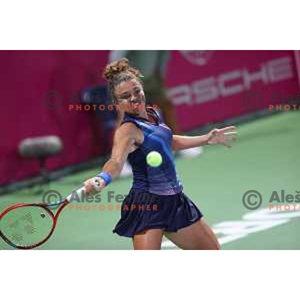 Jasmine Paolini (ITA) in action during the Final of WTA Slovenian Open in Portoroz, Slovenia on September 19, 2021