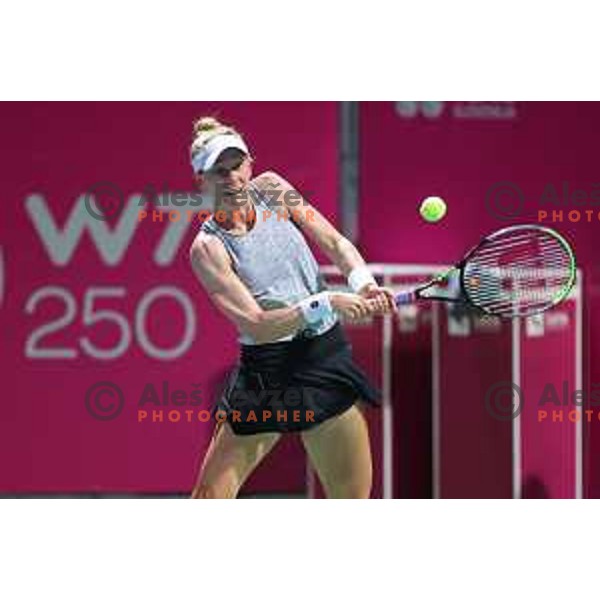 Alison Riske (USA) in action during the Final of WTA Slovenian Open in Portoroz, Slovenia on September 19, 2021