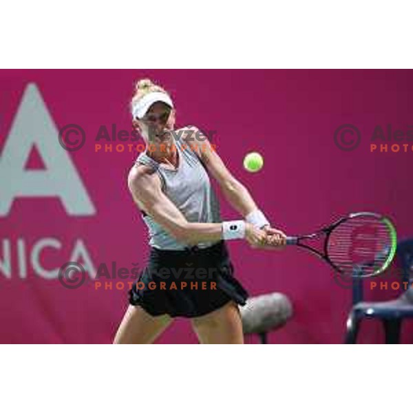 Alison Riske (USA) in action during the Final of WTA Slovenian Open in Portoroz, Slovenia on September 19, 2021