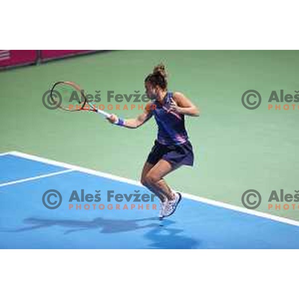Jasmine Paolini (ITA) in action during the Final of WTA Slovenian Open in Portoroz, Slovenia on September 19, 2021