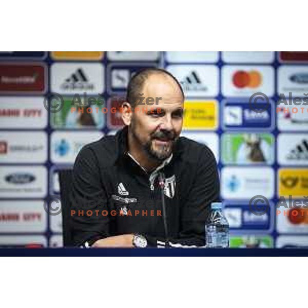 Ante Simundza, head coach of Mura at the press conference after Prva liga Telemach football match between Maribor and Mura in Ljudski vrt, Maribor, Slovenia on September 19, 2021