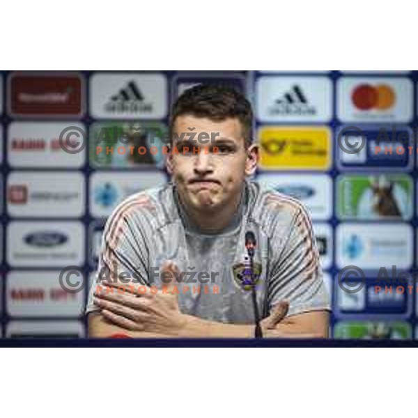 Azbe Jug at the press conference after Prva liga Telemach football match between Maribor and Mura in Ljudski vrt, Maribor, Slovenia on September 19, 2021