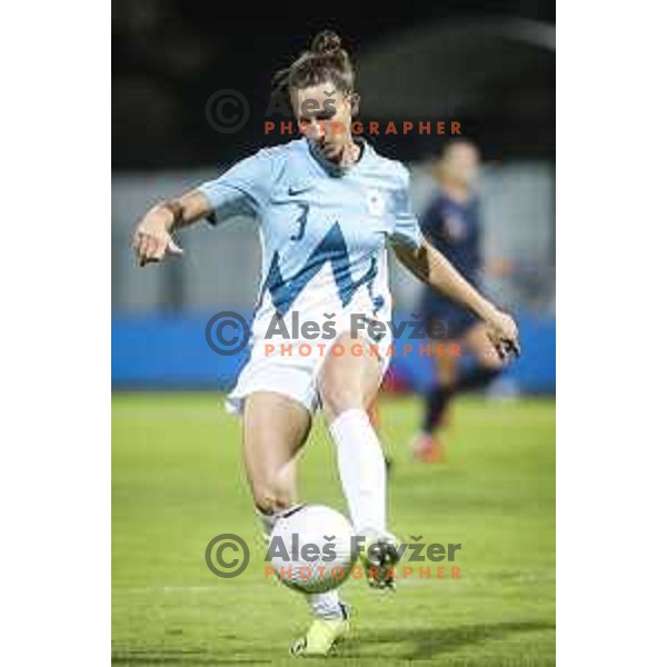 in action during FIFA Women’s World cup qualifiers football match between Slovenia and France in Fazanerija, Murska Sobota, Slovenia on September 21, 2021