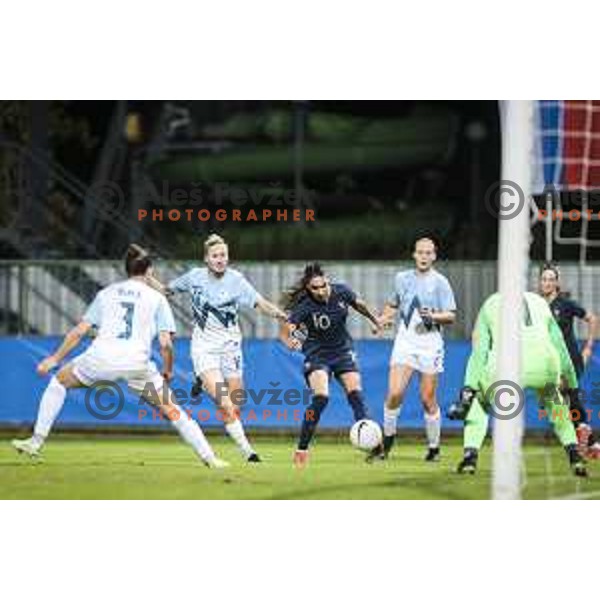 in action during FIFA Women’s World cup qualifiers football match between Slovenia and France in Fazanerija, Murska Sobota, Slovenia on September 21, 2021
