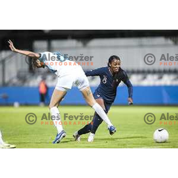 in action during FIFA Women’s World cup qualifiers football match between Slovenia and France in Fazanerija, Murska Sobota, Slovenia on September 21, 2021
