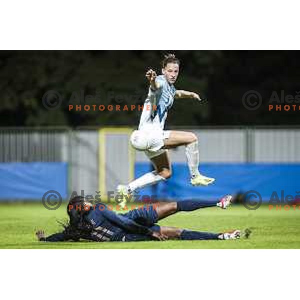 in action during FIFA Women’s World cup qualifiers football match between Slovenia and France in Fazanerija, Murska Sobota, Slovenia on September 21, 2021