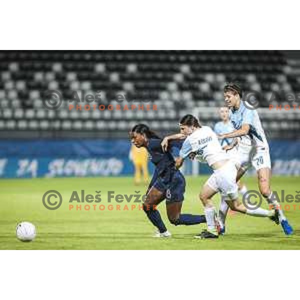 in action during FIFA Women’s World cup qualifiers football match between Slovenia and France in Fazanerija, Murska Sobota, Slovenia on September 21, 2021