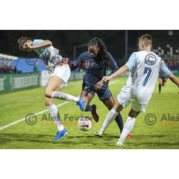 in action during FIFA Women’s World cup qualifiers football match between Slovenia and France in Fazanerija, Murska Sobota, Slovenia on September 21, 2021